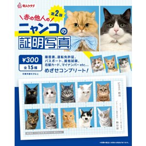 画像: ニャンコの証明写真（第二弾）（１月）【●３００円カプセル　１カートン２００個入り　奇人クラブ】