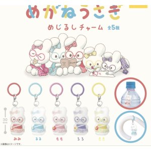 画像: めがねうさぎ　めじるしチャーム（４月）【☆３００円カプセル　４０個入り　イエロー】＋正規台紙