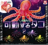 画像: 可動するタコ 2（４月）【☆４００円カプセル　３０個入り　クオリアＫＫ】＋正規台紙