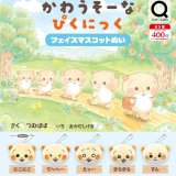 画像: かわうそーなぴくにっくフェイスマスコットぬい（７月）【◆４００円カプセル　３０個入り　リアンＱ】＋正規台紙