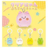 画像: クリアにゃんぷちマークチャーム（８月）【□２００円カプセル　６０個入り　ホットライン】＋正規台紙