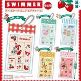 画像: SWIMMER　タイルシールミニチュアチャーム（１２月）【▲３００円カプセル　４０個入り　フクヤ】＋正規台紙