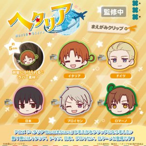 画像: アニメ「ヘタリア World★Stars」　まえがみクリップ（１２月）【▲４００円カプセル　３０個入り　フクヤ】＋正規台紙