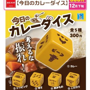 画像: 今日のカレーダイス（１２月）【▽３００円カプセル　４０個入り　BEAM】＋正規台紙