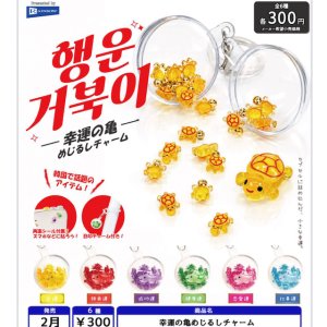 画像: 幸運の亀めじるしチャーム（２月）【〇300円カプセル 40個入り レインボー】＋正規台紙