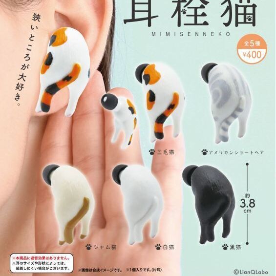 画像1: 耳栓猫（６月）＋正規台紙１枚（付属サービス)