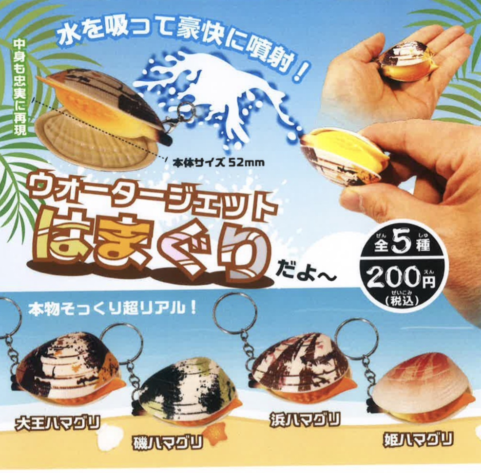 画像1: ウォータージェットはまぐり（８月）【□２００円カプセルトイ　５０個入り　ビーム】＋正規台紙