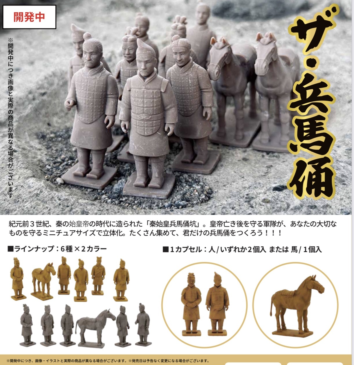 画像1: ザ・兵馬俑（２月）【○４００円カプセル　３０個入り　ブルーマウンテン】＋正規台紙