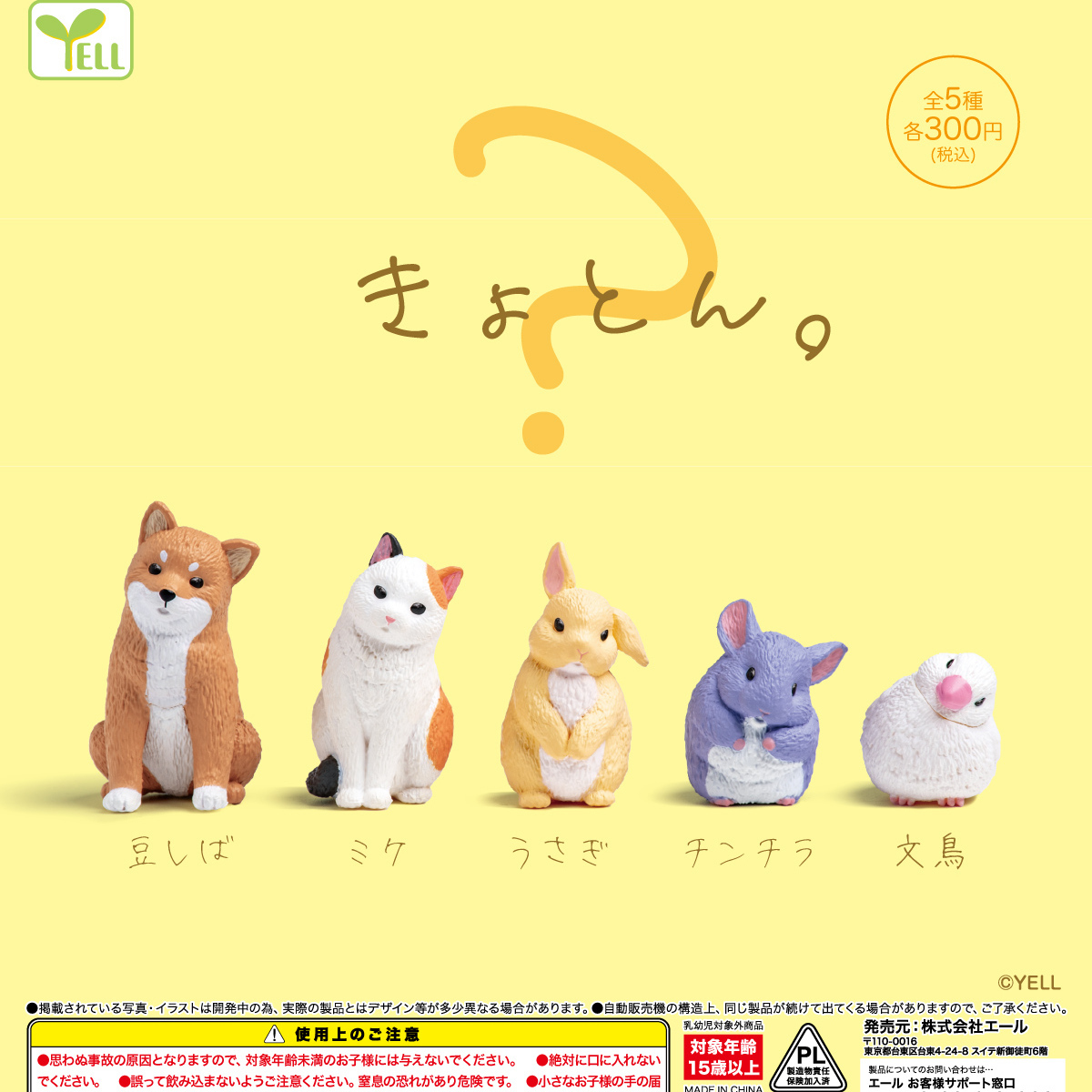 画像1: きょとん。（５月）【☆３００円カプセル　４０個入り　エール】＋正規台紙