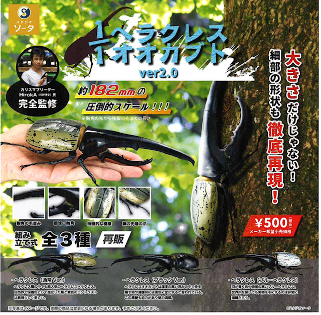 画像1: 1/1ヘラクレスオオカブトver.2.0（再販）（５月）【★５００円カプセル　２０個入り　SO-TA】＋正規台紙