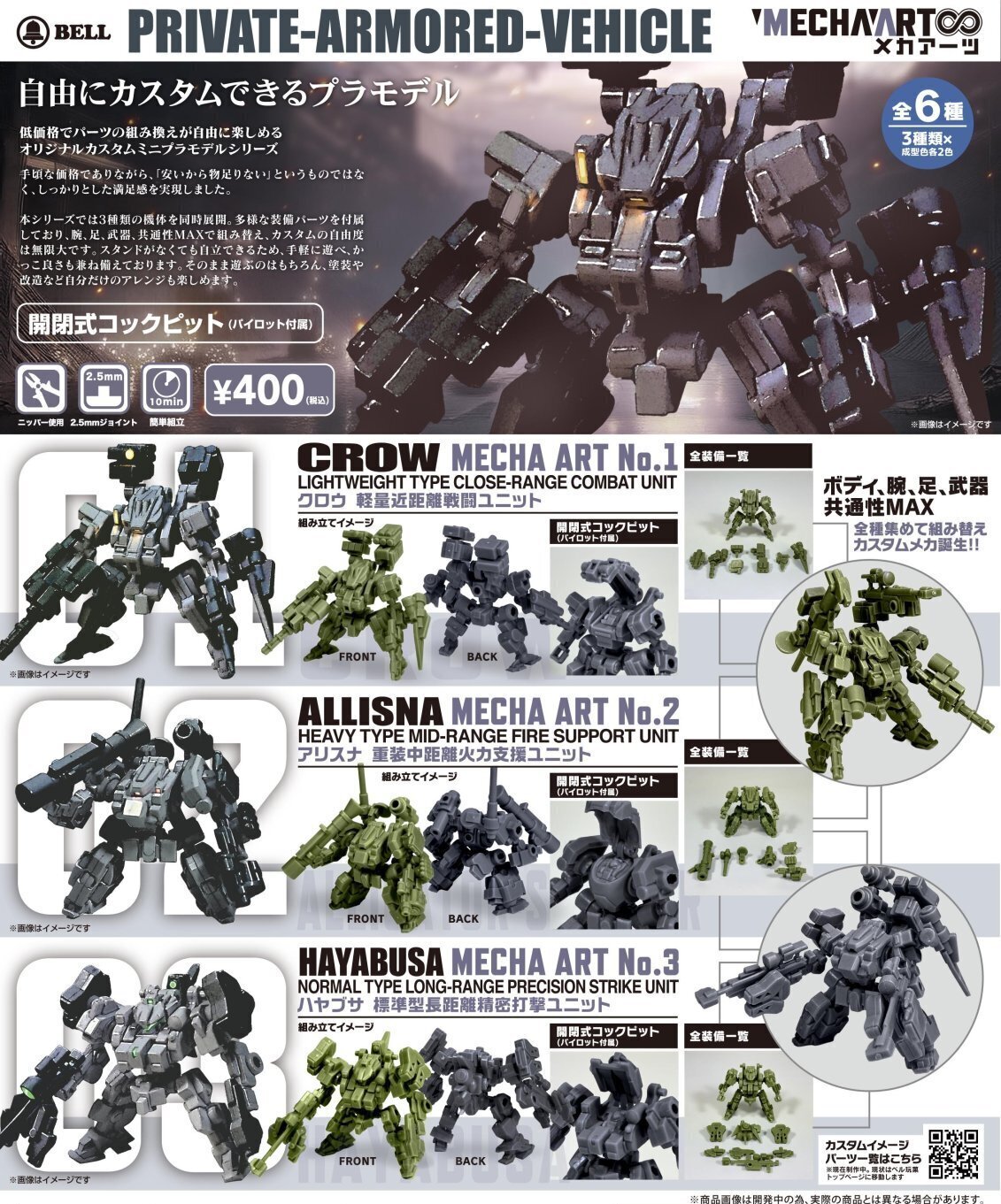 画像1: MECHA　ART（メカアーツ）（５月）【★４００円カプセル　３０個入り　ユニオンクリエイティブ】＋正規台紙