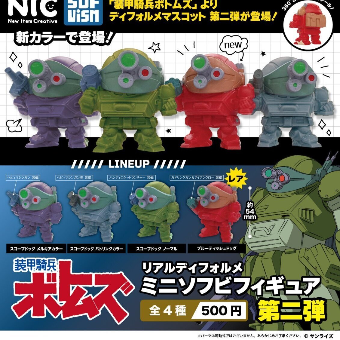 画像1: 装甲騎兵ボトムズ リアルディフォルメミニソフビフィギュア 第二弾（８月）【□５００円カプセル　２０個入り　ＴＣＰ】＋正規台紙