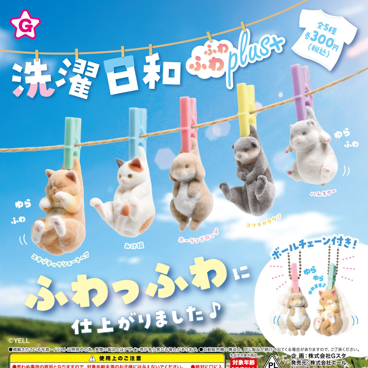 画像1: 洗濯日和ふわふわＰｌｕｓ＋（９月）【■３００円カプセル　４０個入り　エール】＋正規台紙
