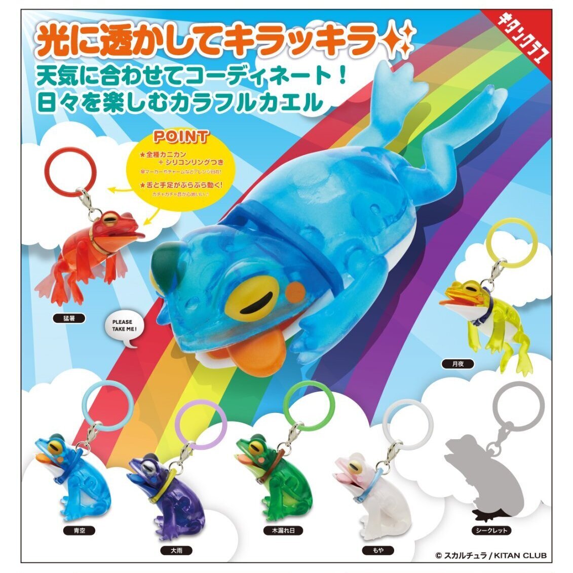 画像1: おさんぽカエル Fit お天気チェック（１２月）【▽３００円カプセル　４０個入り　キタンクラブ】＋正規台紙