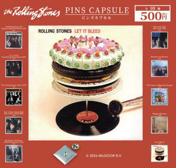 画像1: 緊急!!!９月２４日（木）AM１１時締切／The Rolling StonesABKCO ピンズコレクション（１２月）【▼５００円カプセル ２０個入り ローソンエンタテインメント】＋正規台紙