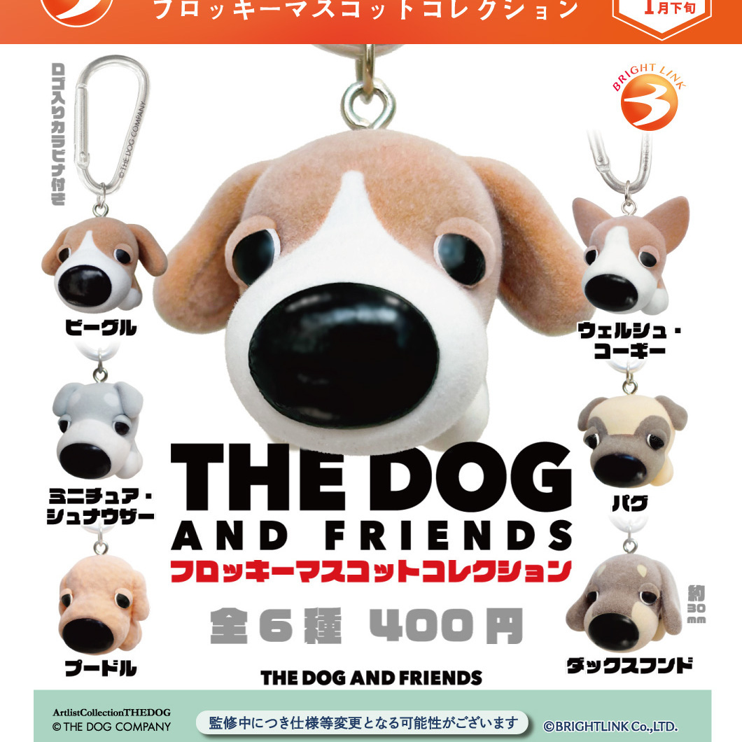 画像1: THE DOG AND FRIENDS フロッキーマスコットコレクション（１月）【▼４００円カプセル ３０個入り ブライトリンク】＋正規台紙